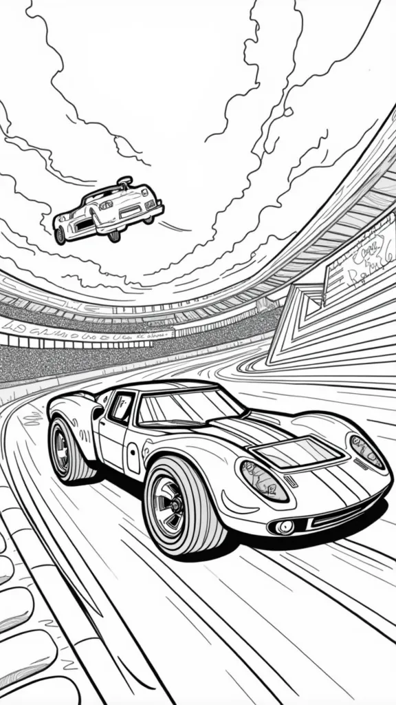 hotwheel coloring pages